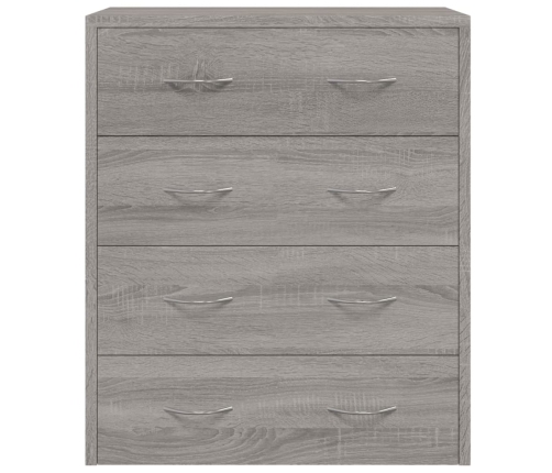 vidaXL kumode ar 4 atvilktnēm, 60x30,5x71 cm, pelēka