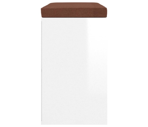 vidaXL apavu sols, spīdīgi balts, 103x30x48 cm, inženierijas koks