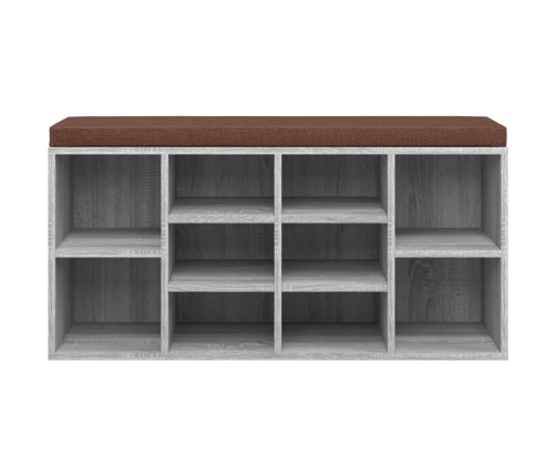 vidaXL apavu plaukts, pelēks, 103x30x48 cm, inženierijas koks