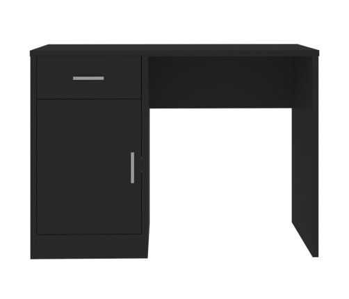 vidaXL rakstāmgalds ar atvilktni un skapīti, melns, 100x40x73 cm