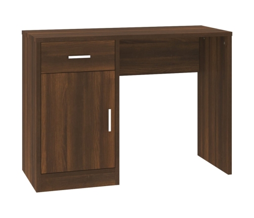 vidaXL rakstāmgalds ar atvilktni, skapīti, brūna ozolkoka, 100x40x73cm