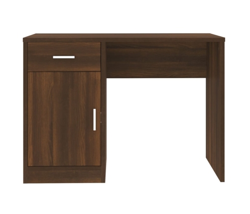 vidaXL rakstāmgalds ar atvilktni, skapīti, brūna ozolkoka, 100x40x73cm