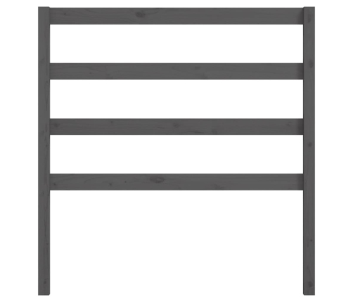 vidaXL gultas galvgalis, pelēks, 96x4x100 cm, priedes masīvkoks