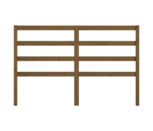 vidaXL gultas galvgalis, medus brūns, 156x4x100 cm, priedes masīvkoks
