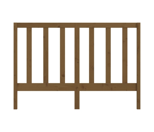 vidaXL gultas galvgalis, medus brūns, 126x4x100 cm, priedes masīvkoks