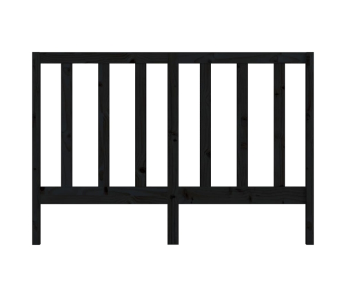 vidaXL gultas galvgalis, melns, 166x4x100 cm, priedes masīvkoks