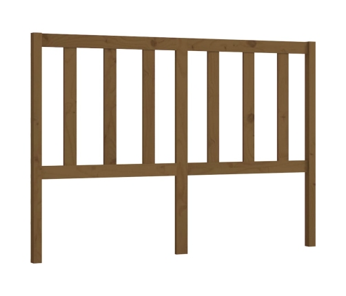 vidaXL gultas galvgalis, medus brūns, 126x4x100 cm, priedes masīvkoks
