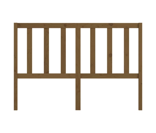 vidaXL gultas galvgalis, medus brūns, 126x4x100 cm, priedes masīvkoks