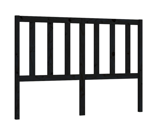 vidaXL gultas galvgalis, melns, 146x4x100 cm, priedes masīvkoks