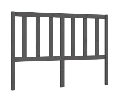 vidaXL gultas galvgalis, pelēks, 166x4x100 cm, priedes masīvkoks