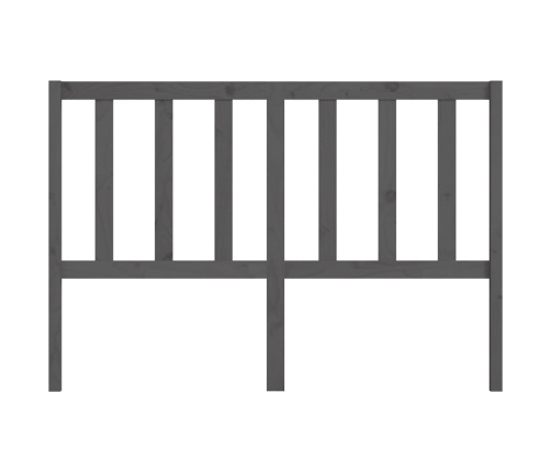 vidaXL gultas galvgalis, pelēks, 166x4x100 cm, priedes masīvkoks