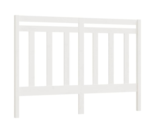 vidaXL gultas galvgalis, balts, 141x4x100 cm, priedes masīvkoks