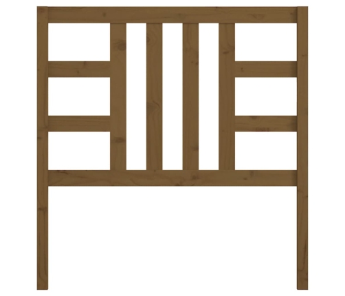 vidaXL gultas galvgalis, medus brūns, 106x4x100 cm, priedes masīvkoks