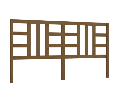 vidaXL gultas galvgalis, medus brūns, 206x4x100 cm, priedes masīvkoks