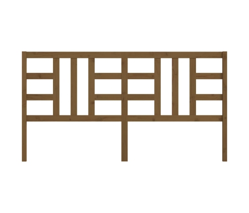 vidaXL gultas galvgalis, medus brūns, 206x4x100 cm, priedes masīvkoks