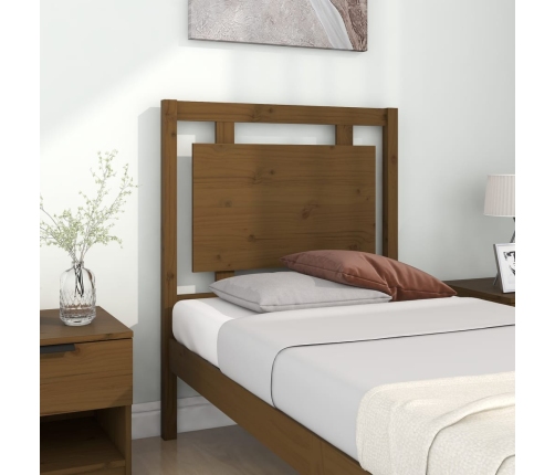 vidaXL gultas galvgalis, medus brūns, 80,5x4x100 cm, priedes masīvkoks