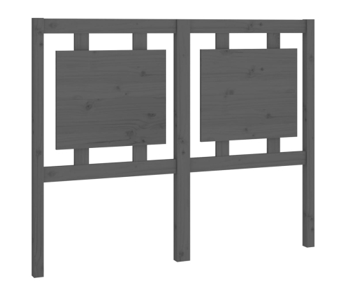 vidaXL gultas galvgalis, pelēks, 125,5x4x100 cm, priedes masīvkoks