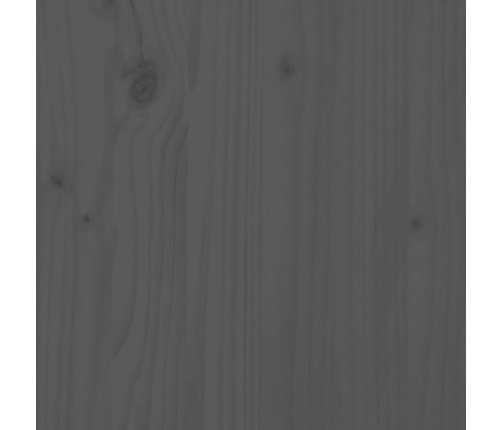 vidaXL gultas galvgalis, pelēks, 125,5x4x100 cm, priedes masīvkoks