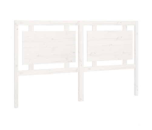 vidaXL gultas galvgalis, balts, 165,5x4x100 cm, priedes masīvkoks