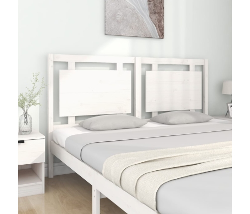 vidaXL gultas galvgalis, balts, 165,5x4x100 cm, priedes masīvkoks
