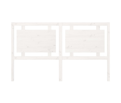 vidaXL gultas galvgalis, balts, 165,5x4x100 cm, priedes masīvkoks