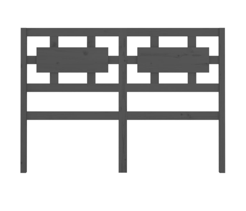 vidaXL gultas galvgalis, pelēks, 205,5x4x100 cm, priedes masīvkoks