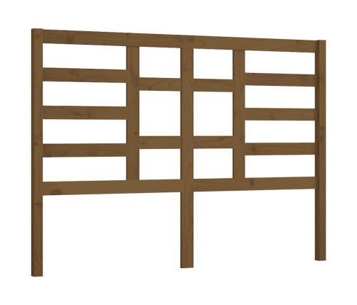 vidaXL gultas galvgalis, medus brūns, 126x4x104 cm, priedes masīvkoks