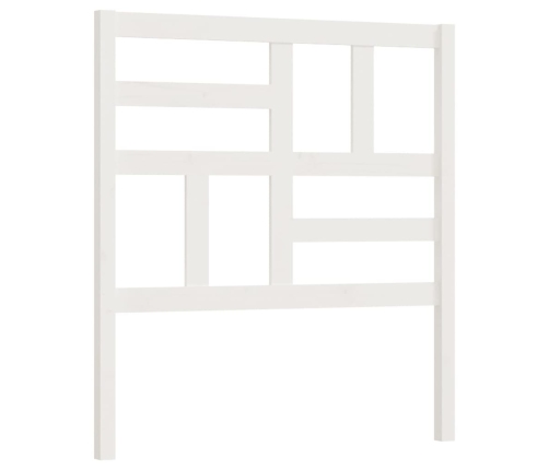 vidaXL gultas galvgalis, balts, 96x4x104 cm, priedes masīvkoks