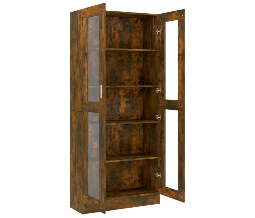 vidaXL vitrīnas skapis, ozolkoka, 82,5x30,5x185,5cm, inženierijas koks