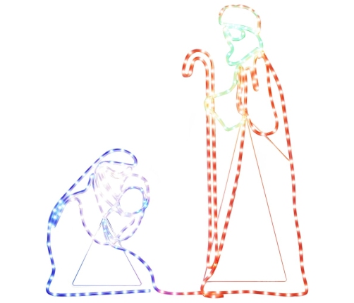 vidaXL Ziemassvētku Marijas un Jāzepa figūra, 264 LED, 40x55/38x100 cm