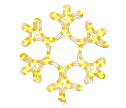 vidaXL Ziemassvētku figūra, sniegpārsla, 48 silti baltas LED, 27x27 cm