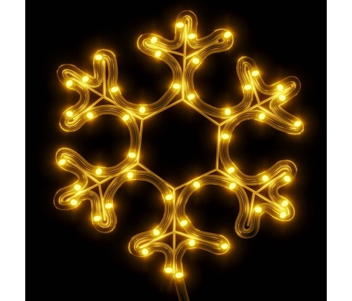 vidaXL Ziemassvētku figūra, sniegpārsla, 48 silti baltas LED, 27x27 cm