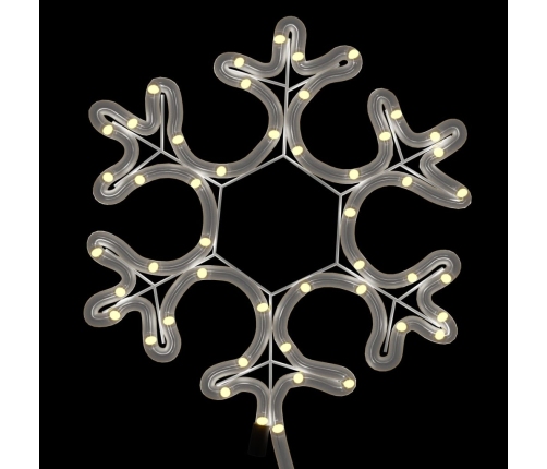 vidaXL Ziemassvētku figūra, sniegpārsla, 48 silti baltas LED, 27x27 cm