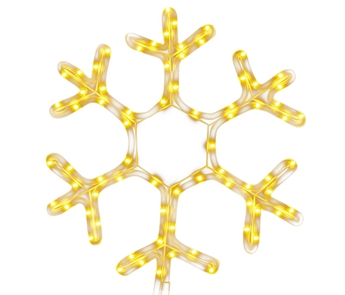 vidaXL Ziemassvētku figūra, sniegpārsla, 72 silti baltas LED, 38x37 cm