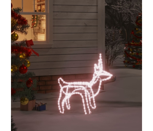 vidaXL Ziemassvētku figūra, ziemeļbriedis, silti balts, 60x30x60 cm