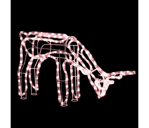 vidaXL Ziemassvētku figūra, ziemeļbriedis, silti balts, 73x31x45 cm