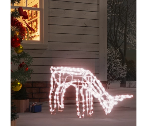 vidaXL Ziemassvētku figūra, ziemeļbriedis, silti balts, 73x31x45 cm