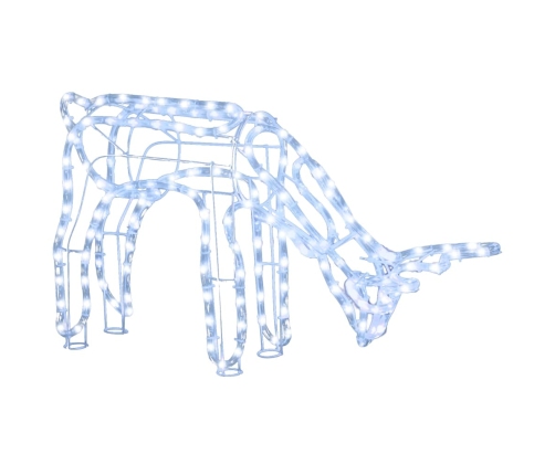 vidaXL Ziemassvētku figūra, ziemeļbriedis, vēsi balts, 73x31x45 cm