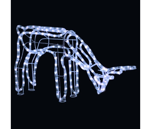 vidaXL Ziemassvētku figūra, ziemeļbriedis, vēsi balts, 73x31x45 cm