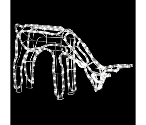 vidaXL Ziemassvētku figūra, ziemeļbriedis, vēsi balts, 73x31x45 cm