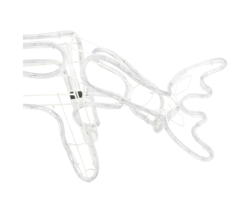 vidaXL Ziemassvētku figūra, ziemeļbriedis, vēsi balts, 73x31x45 cm