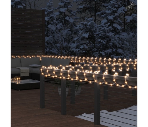 vidaXL lampiņu virtene ar 240 LED, silti balta, 10 m, PVC