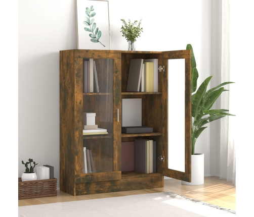 vidaXL vitrīnas skapis, ozolkoka, 82,5x30,5x115 cm, inženierijas koks