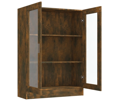 vidaXL vitrīnas skapis, ozolkoka, 82,5x30,5x115 cm, inženierijas koks