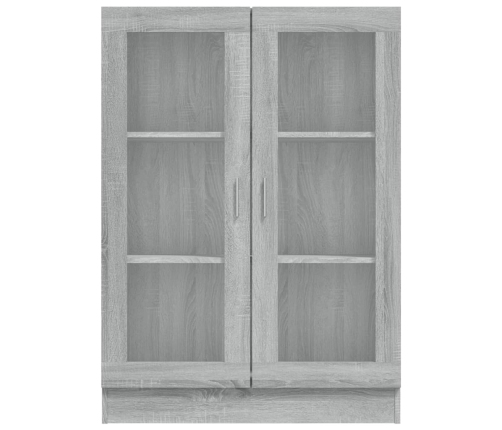 vidaXL vitrīnas skapis, pelēcīgs, 82,5x30,5x115 cm, inženierijas koks