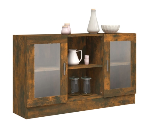 vidaXL vitrīnas skapis, ozolkoka, 120x30,5x70 cm, inženierijas koks