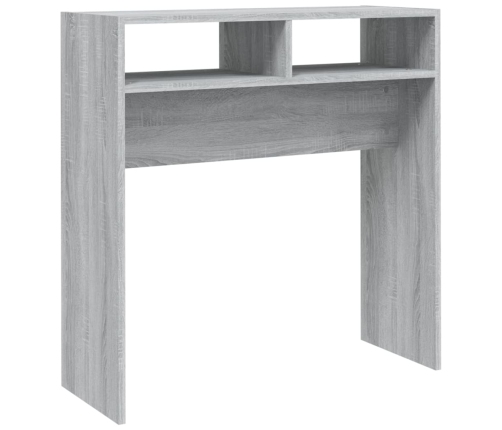 vidaXL konsoles galds, pelēka ozolkoka, 78x30x80 cm, inženierijas koks