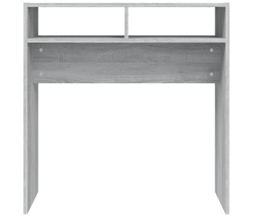 vidaXL konsoles galds, pelēka ozolkoka, 78x30x80 cm, inženierijas koks
