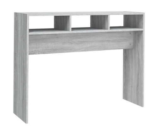 vidaXL konsoles galds, pelēka koka, 105x30x80 cm, inženierijas koks