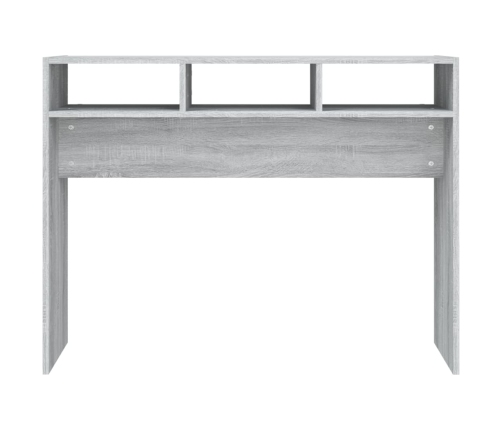 vidaXL konsoles galds, pelēka koka, 105x30x80 cm, inženierijas koks